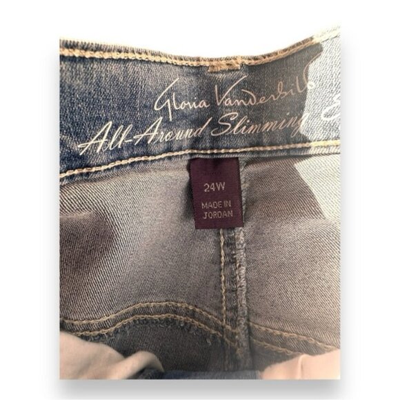 🆕 NWT Gloria Vanderbilt 24w Amanda Heritage Fit High Rise Rise Jean Short 24 - Picture 3 of 9